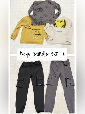 Boys Bundle | 2 Levis Joggers, 3 Zara Shirts | SZ 8